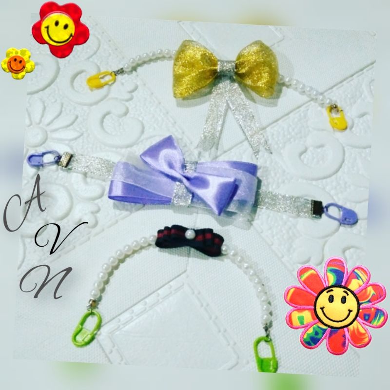 Konektor Masker/Konektor Masker Hijab Stylish Anak/Konektor Masker Pita /Konektor Masker motte akril