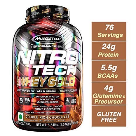 MUSCLETECH NITROTECH WHEY GOLD 5.5 LBS SUPLEMEN SUSU FITNES FITNESS