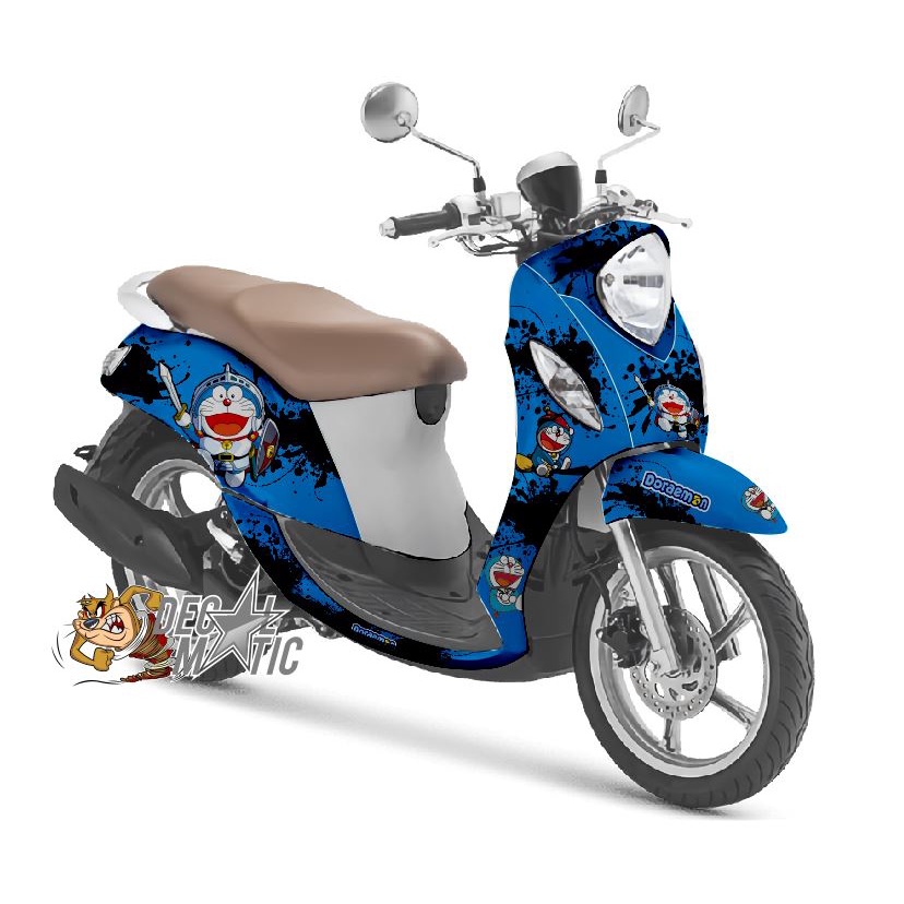 Stiker Dekal Sticker Full Body Decal Motor Yamaha Fino 125  Grande FI- Doraemon