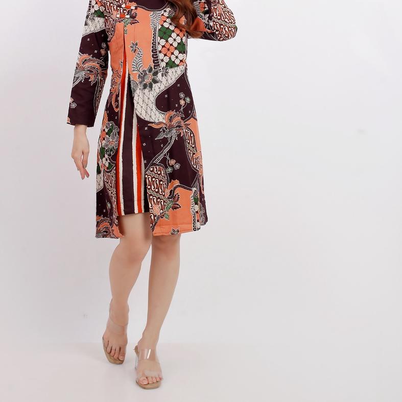 Baju Batik Wanita - Dress Batik Wanita 493 RR