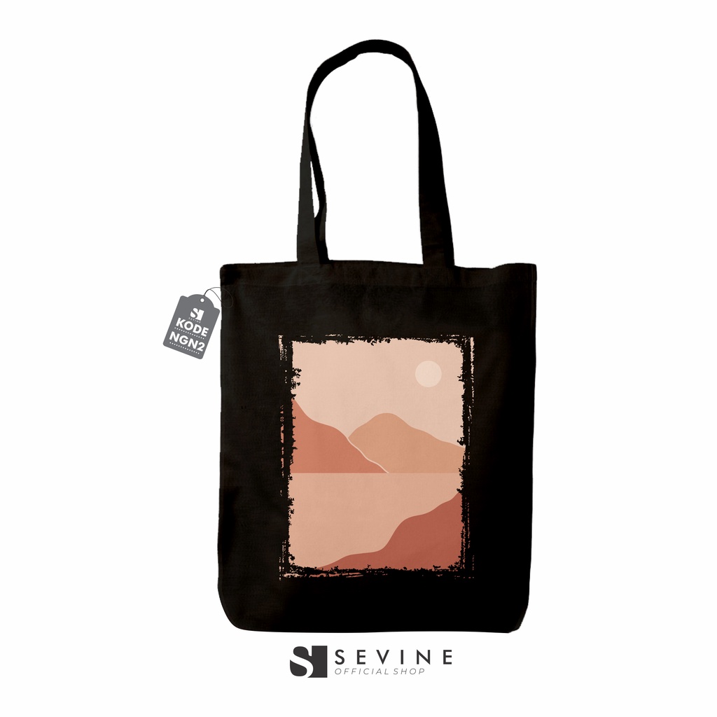 Sevine Tote Bag Tas Wanita Totebag Resleting Nordic Fashion Black Series Hitam - NGN 2