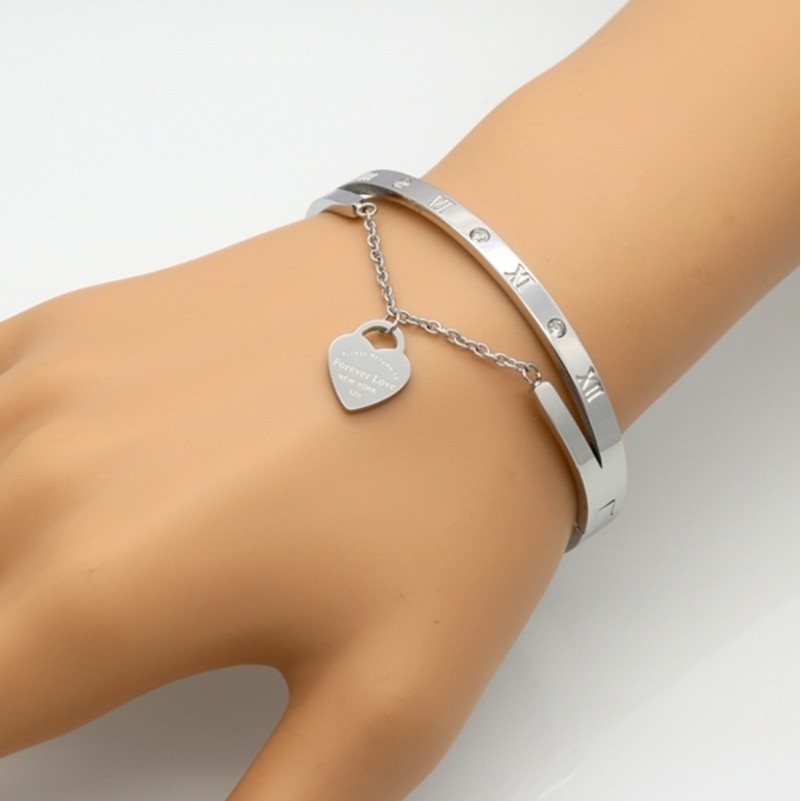 SEUSUK  Fashion Bracelet &amp; Bangle Heart Love Tag Bracelet Jewelry for Women COD