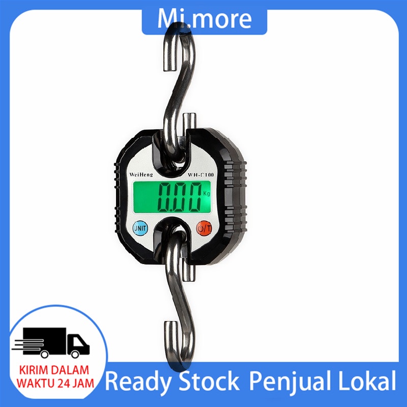 Mi.more 150KG Timbangan Gantung Besi Digital LED Mini Hitam LCD Smart Crane Hook Scale Hanging 150Kg