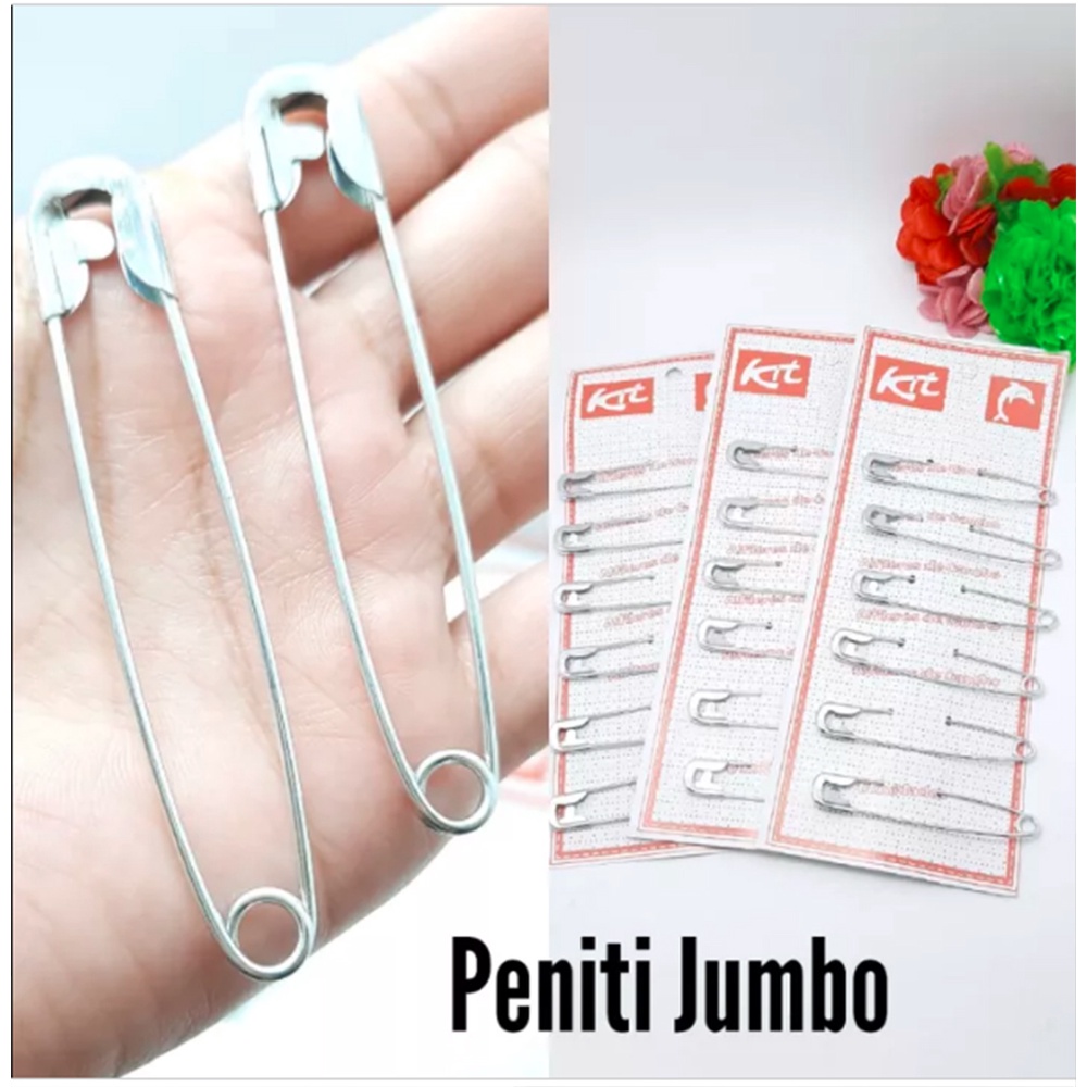 Peniti Besar / Peniti Jumbo / Peniti Bayi / Peniti Kasur / Peniti Kasur Jumbo / Sprei Besar Bayi Stainless Steel [ISI 1 PCS] / Peniti Stainless Sprei Ukuran Besar (8 cm)