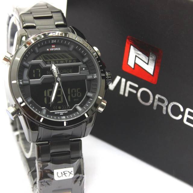 Jam Tangan Pria Naviforce Original Dual Time New NF9133