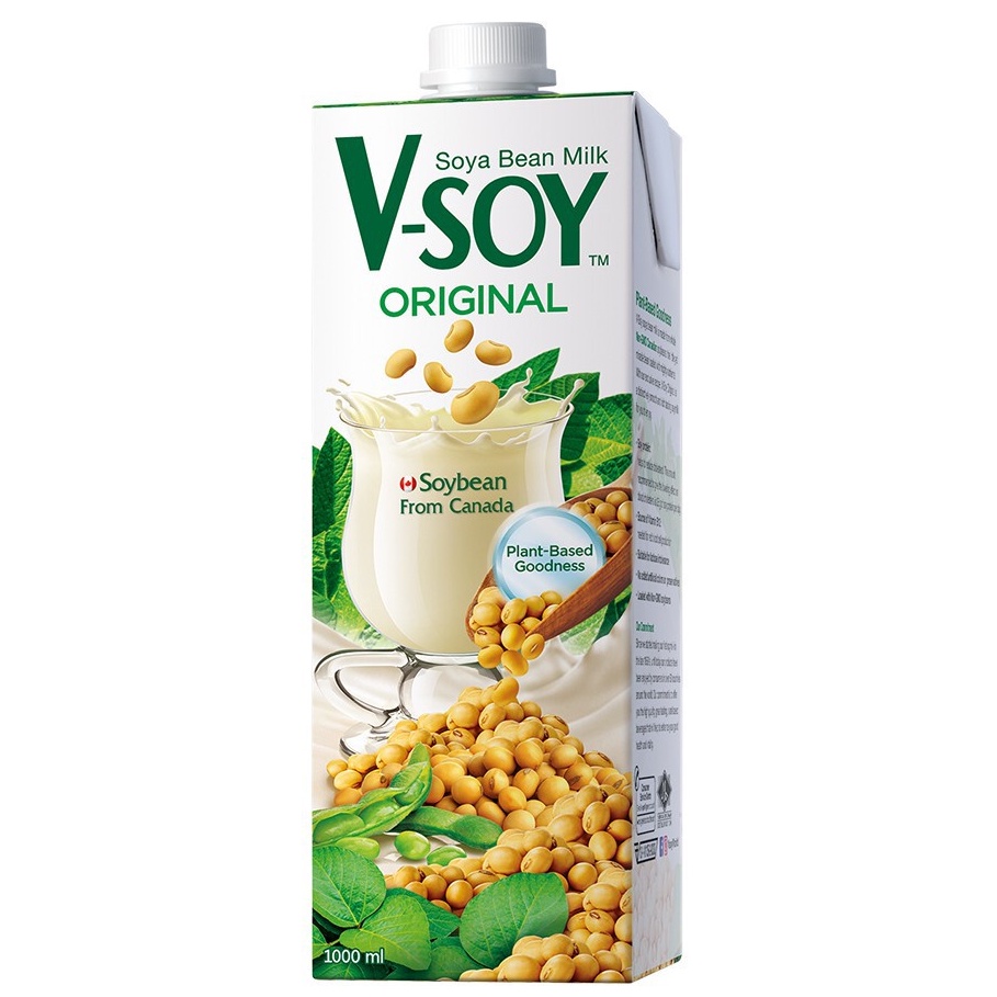 V-Soy Susu Kedelai Original ( VSoy Milk Non GMO) 1L