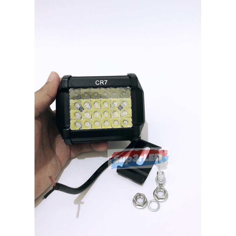 LAMPU TEMBAK CR7 24 MATA 36 WATT LED KABUT MOBIL & MOTOR