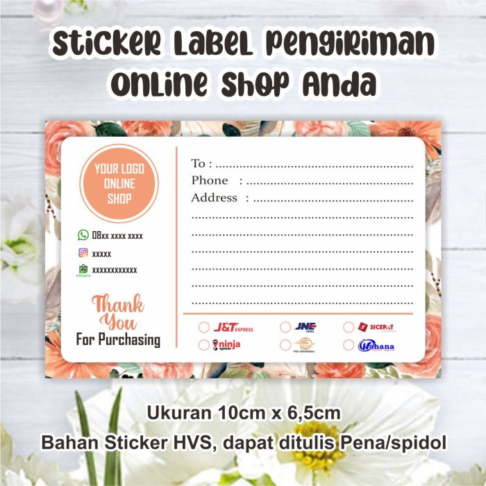 

STIKER ALAMAT PENGIRIMAN ONLINE SHOP