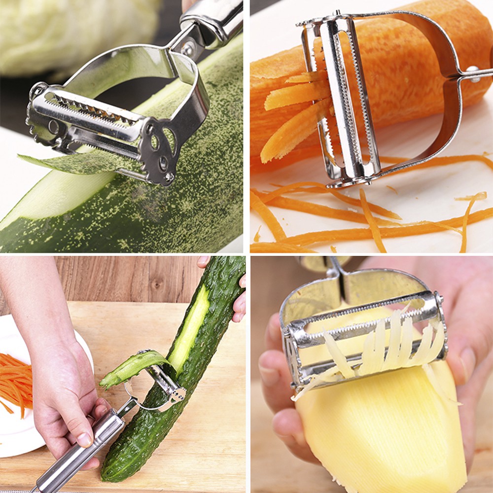 HOVELSHOP Alat Pengupas Kulit Buah Sayur Pisau Peeler Stainless Serbaguna