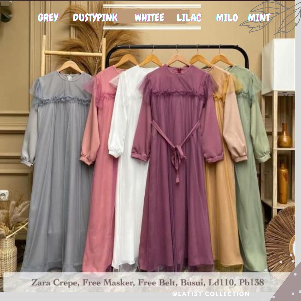 Shabrina Tile Dress/Dress Tile Ld 110 Free Masker/Dress Tile Kondangan/Dress Tile Payet Seragaman