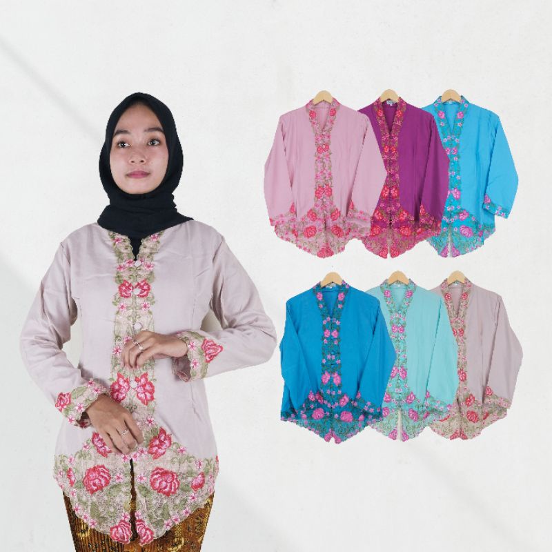 Kebaya Bordir Warna Kombinasi - Naira Batik