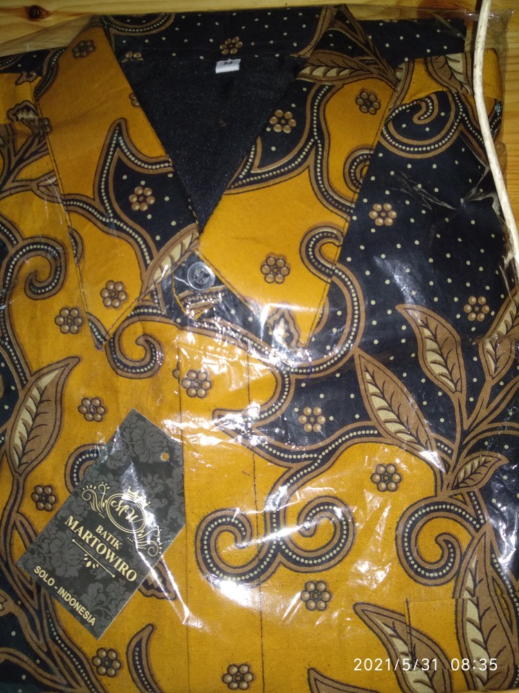 Gedange Pak Lurah Kuning Kemeja Batik Pria Lengan Panjang Dan Lengan Pendek Katun Halus Baturaden