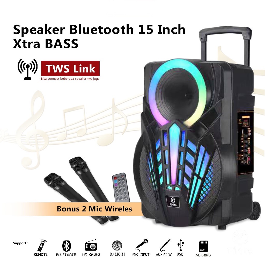 Speaker Portable Finito 15 Inch (KHUSUS OJEK INSTAN)