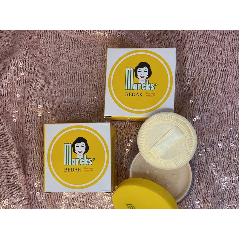 marcks bedak tabur wadah kaca