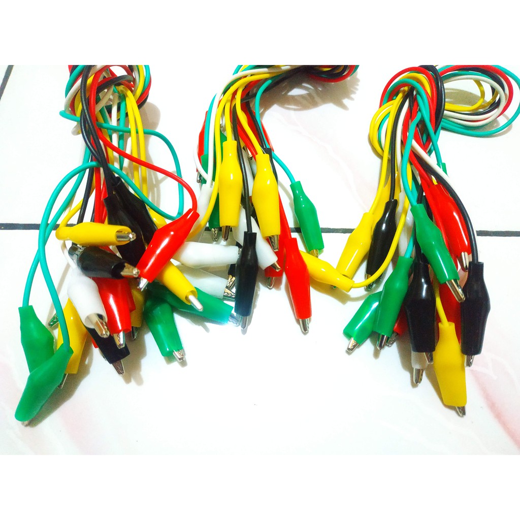 Kabel Capit Buaya Alligator Clip 10Pcs 10Set 50CM Double Head