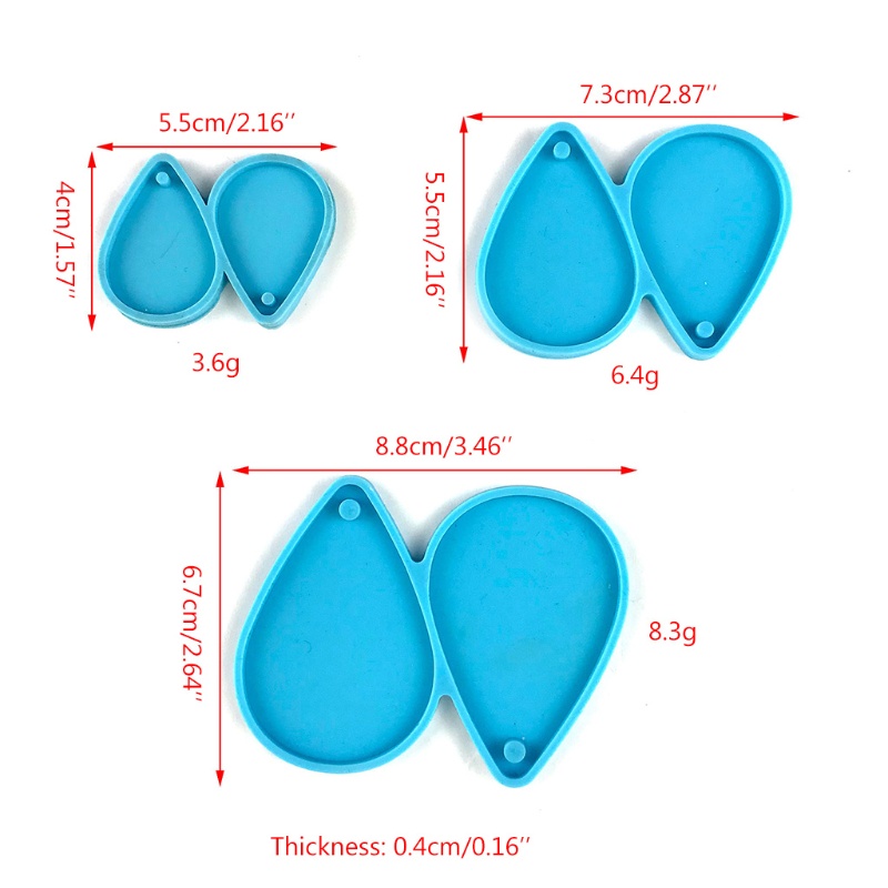 Siy Cetakan Resin Bentuk Tetesan Air Bahan Silikon Untuk Membuat Perhiasan Wanita Diy