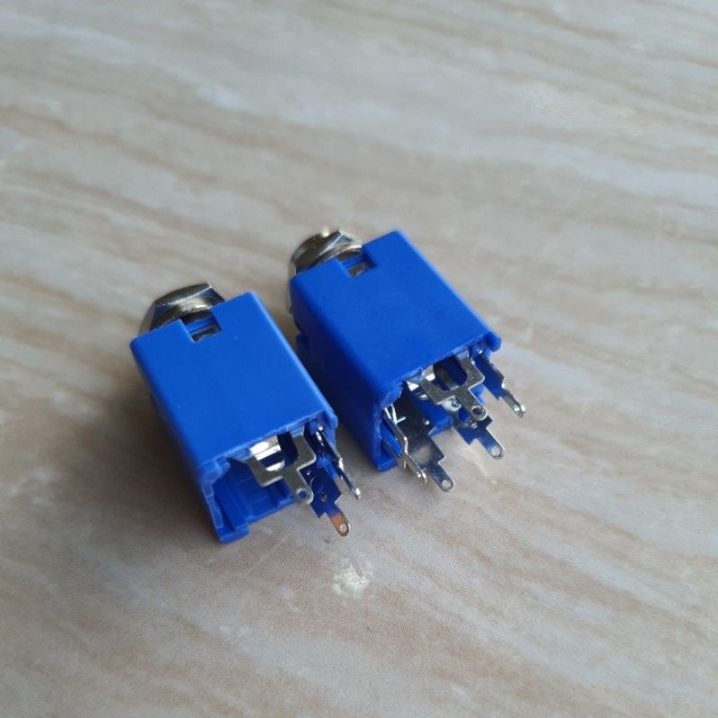 SOCKET MIC SOKET AKAI MONO / STEREO BIRU TEMBAGA