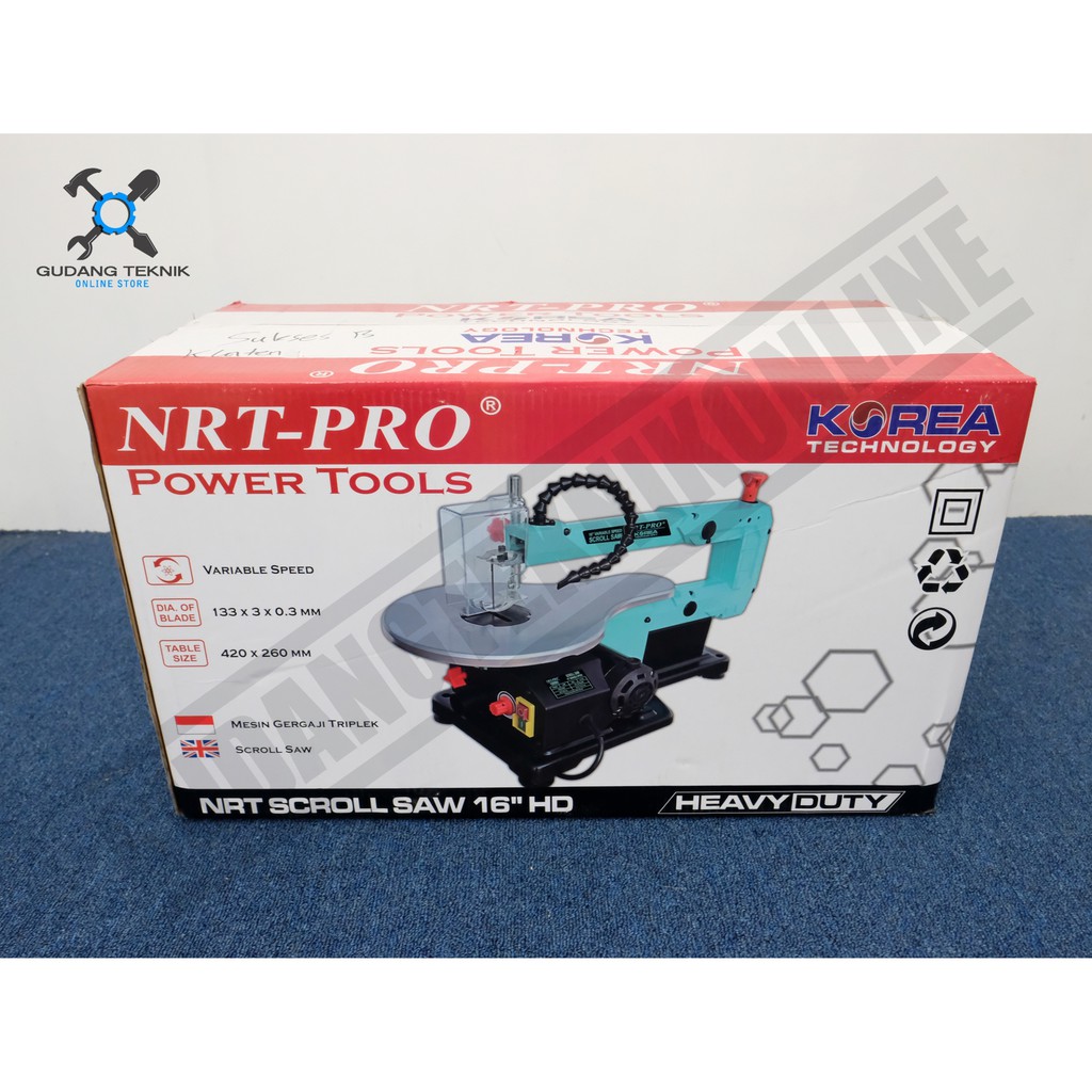Scroll Saw NRT PRO 16 HD - Mesin Potong Ukir Multiplek Kayu