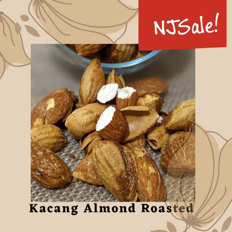 

Kacang Almond Roasted Rasa Susu | Kacang Almond Panggang Kulit 250 gram