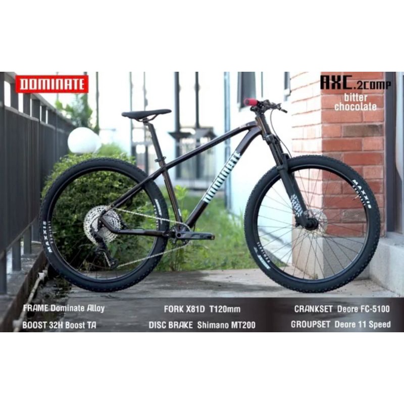 Sepeda gunung dominate AXC-2 COMP 11 SPEED ALLOY Hidrolik HYDRAULIC MTB 29 inch Size S dan M murah