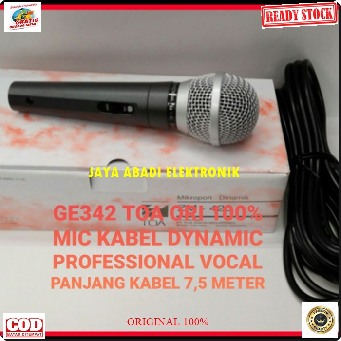 G342 NEW TOA ORIGINAL MIC KABEL BESI KARAOKE LEGENDARY DYNAMIC MIKROPON MIK MICROPHONE CARDIOID MIKROPHONE MEETING METING CABLE VOKAL ARTIS VOCAL AUDIO SOUND BEST SISTEM PROFESIONAL PRO PENGERAS SUARA HIFI SUARA SENSITIF MC PIDATO SEMINAR CERAMAH ACARA LE