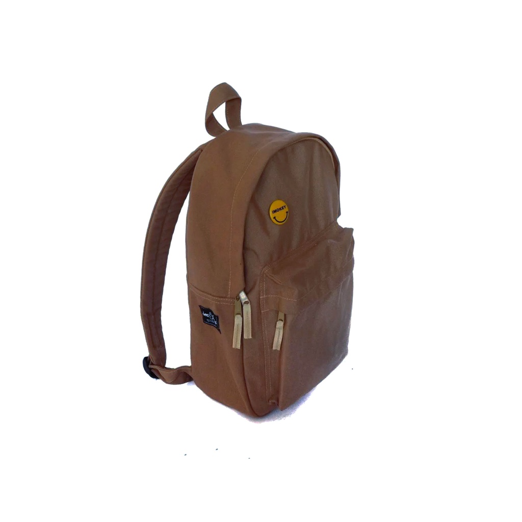Imokey Orbit Brown Backpack - Tas Ransel Pria - Tas Ransel Wanita