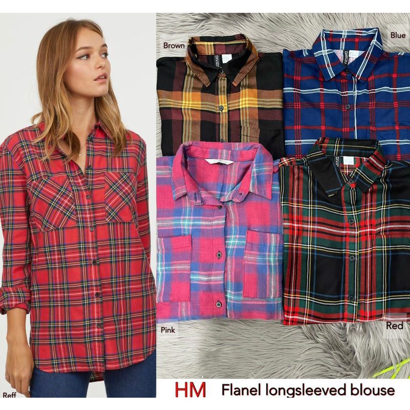 Hm flanel cotton blouse