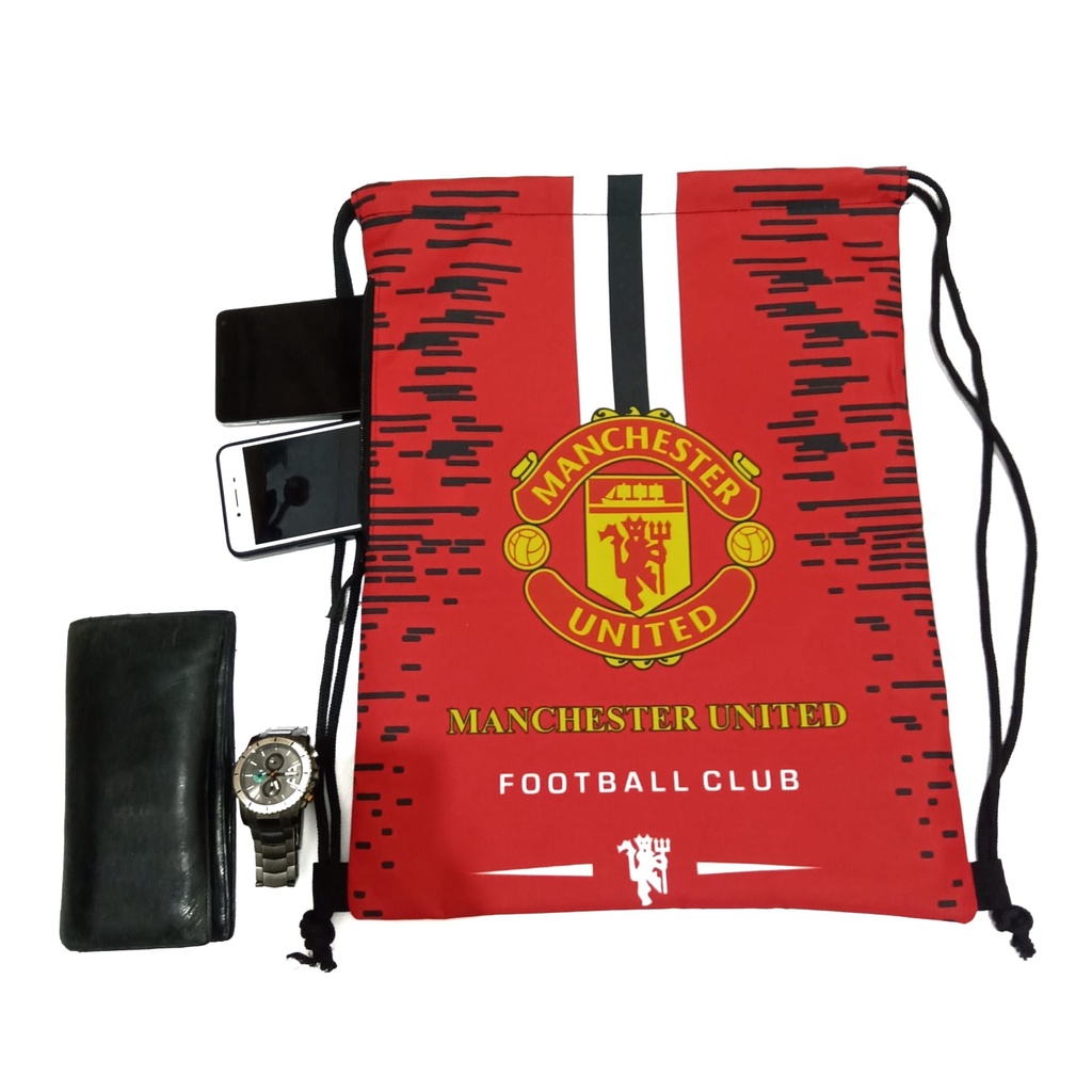 Tas Gymsack Tas Olahraga Tas Serut Tas Serut Ortuseight - Gymsack - String Bag - Tas Punggung - Tas Olahraga - Futsal Sepakbola Club Mancester United