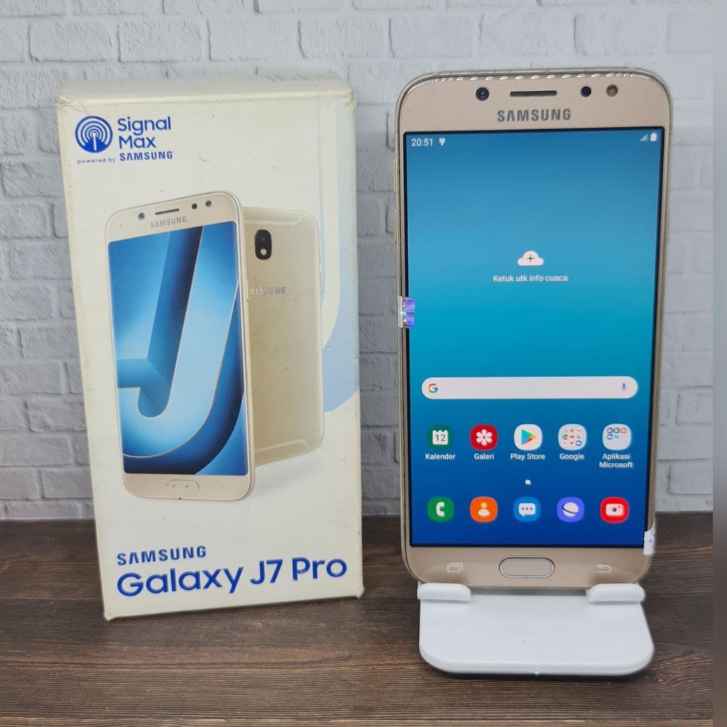 Samsung J7 Pro 32gb Gold Ram 3gb Fullset No Minus Android Murah Seken Second