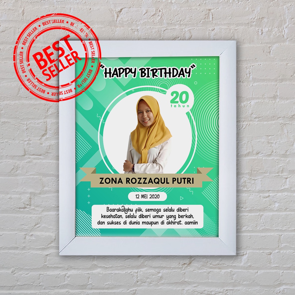 

Hadiah 1 Hari Jadi Ulang Tahun Pernikahan Wisuda Kado Bingkai / Frame 10R Watercolor 28