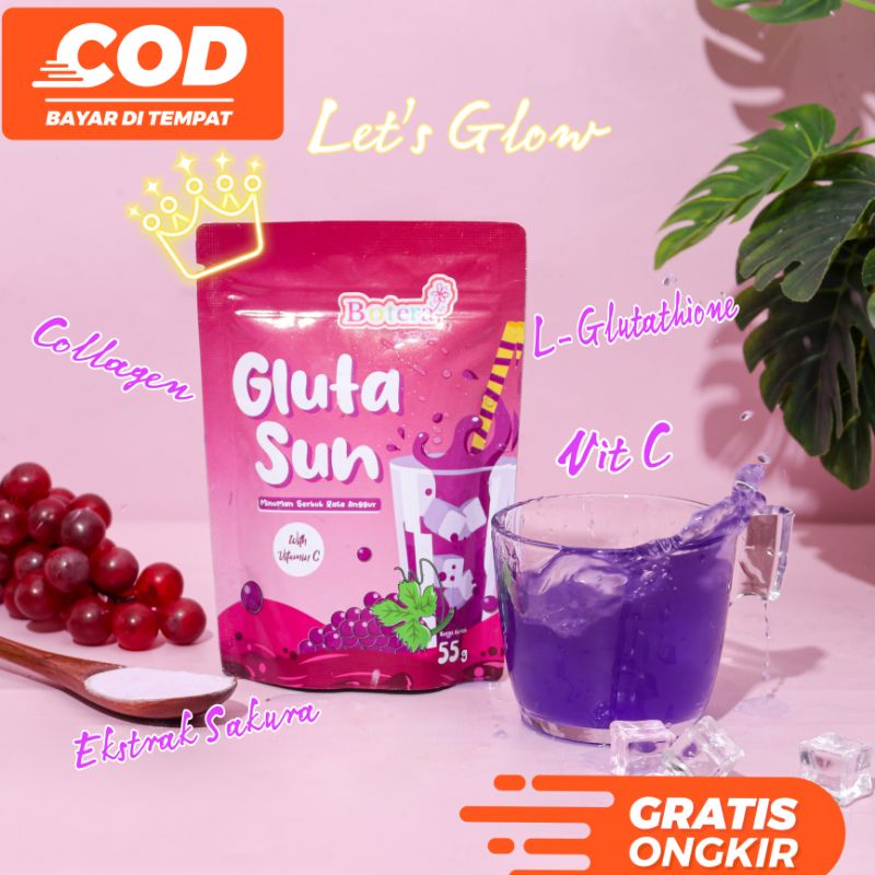 MINUMAN COLLAGEN DRINK BOTERA GLUTA SUN | GLUTADRINK | MENCERAHKAN KULIT |MENGEMPESKAN JERAWAT | MINUMAN SEHAT FIBER