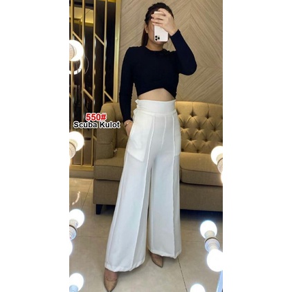 550# celana kulot highwaist fashion scuba