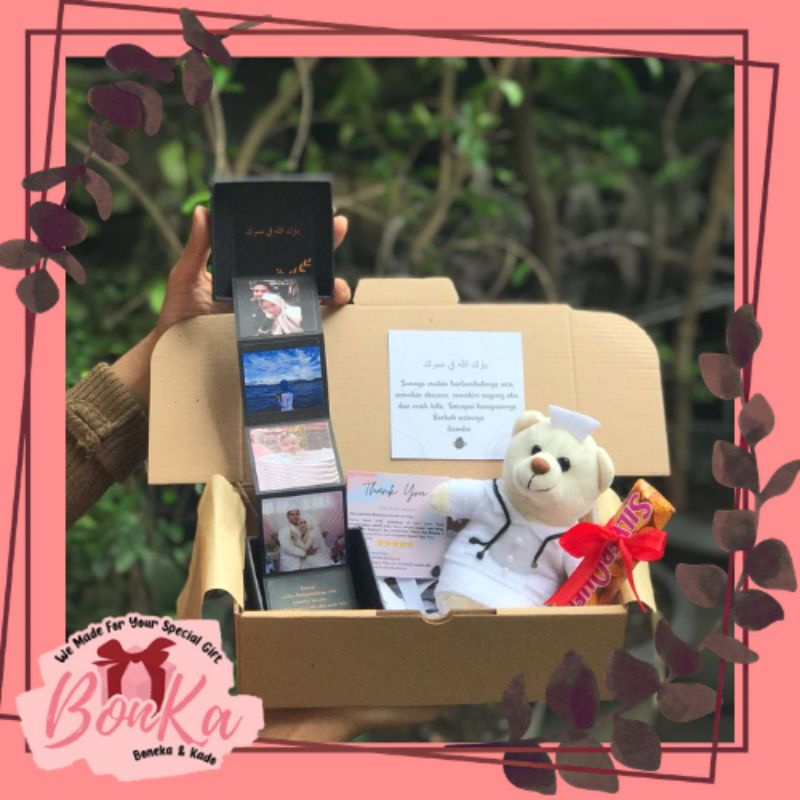 PAKET KADO HADIAH LENGKAP KOTAK HAMPERS WISUDA KELULUSAN GRADUATION WANITA CEWEK HIJAB FOTO POLAROID