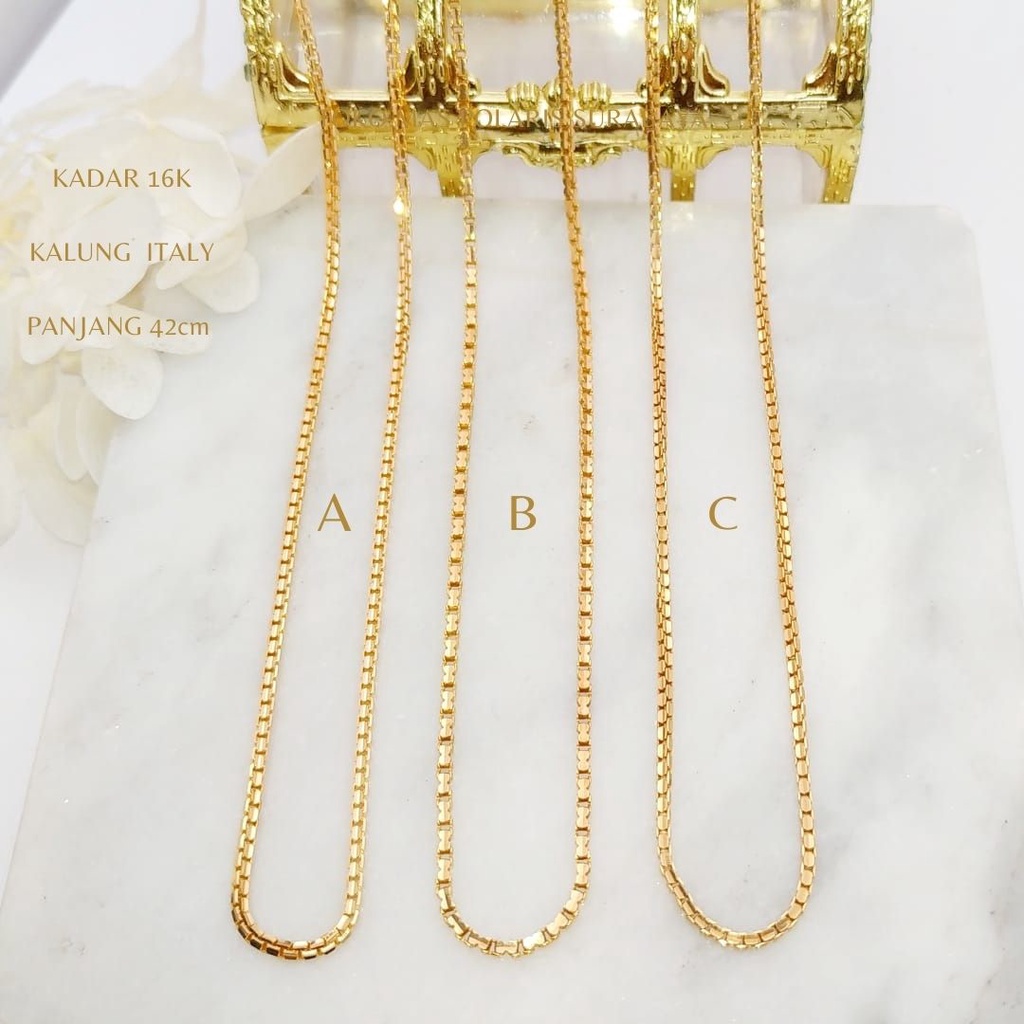 Kalung Italy Perhiasan Emas Kuning kadar 700 16K 17K KL700|07020|45 KL6A