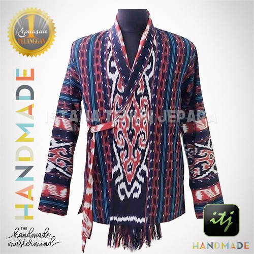 Outer Pria / Blazer Batik Pria / Kimono Etnik Tenun Troso