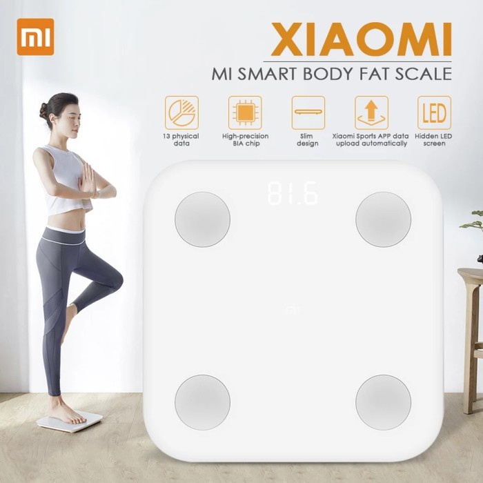 XIAOMI Mi Smart Body Fat Scale 2 LED Timbangan Badan Digital ORIGINAL 13 Data Full Version