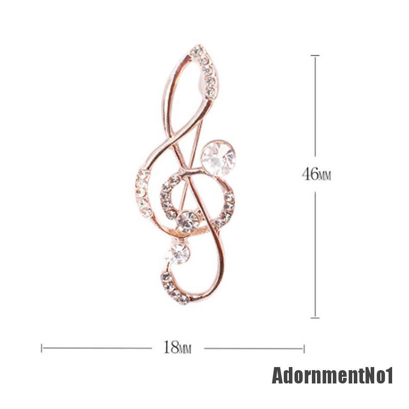 (Adornmentno1) 1pc Bros Pin Bentuk Simbol Musik Bahan Alloy Untuk Wanita