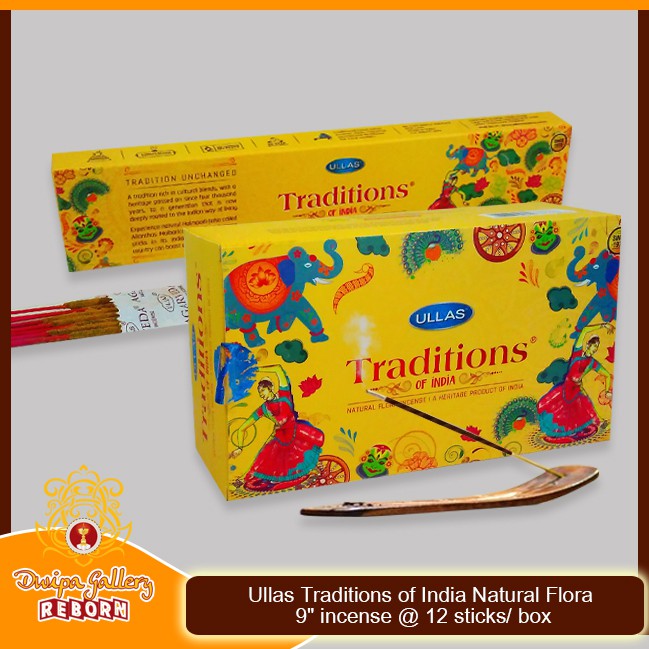 Ullas Traditions of India Natural Flora 9&quot; incense @ 12 sticks/ box