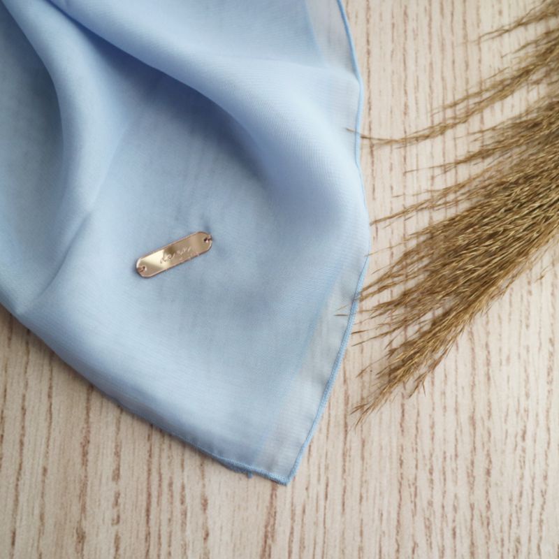 HIJAB SEGI EMPAT POLOS FATIMAH HIJAB POLLYCOTTON | BELLA SQUARE PREMIUM KERUDUNG POLOS-BABY BLUE