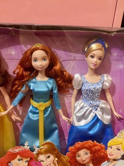 disney princess 7 dolls gift set