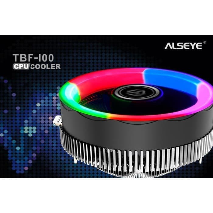 COOLER CPU ALSEYE TBF-100 FAN PROCESSOR RGB COMBO INTEL DAN AMD TBF100 kipas berlampu prosesor prose