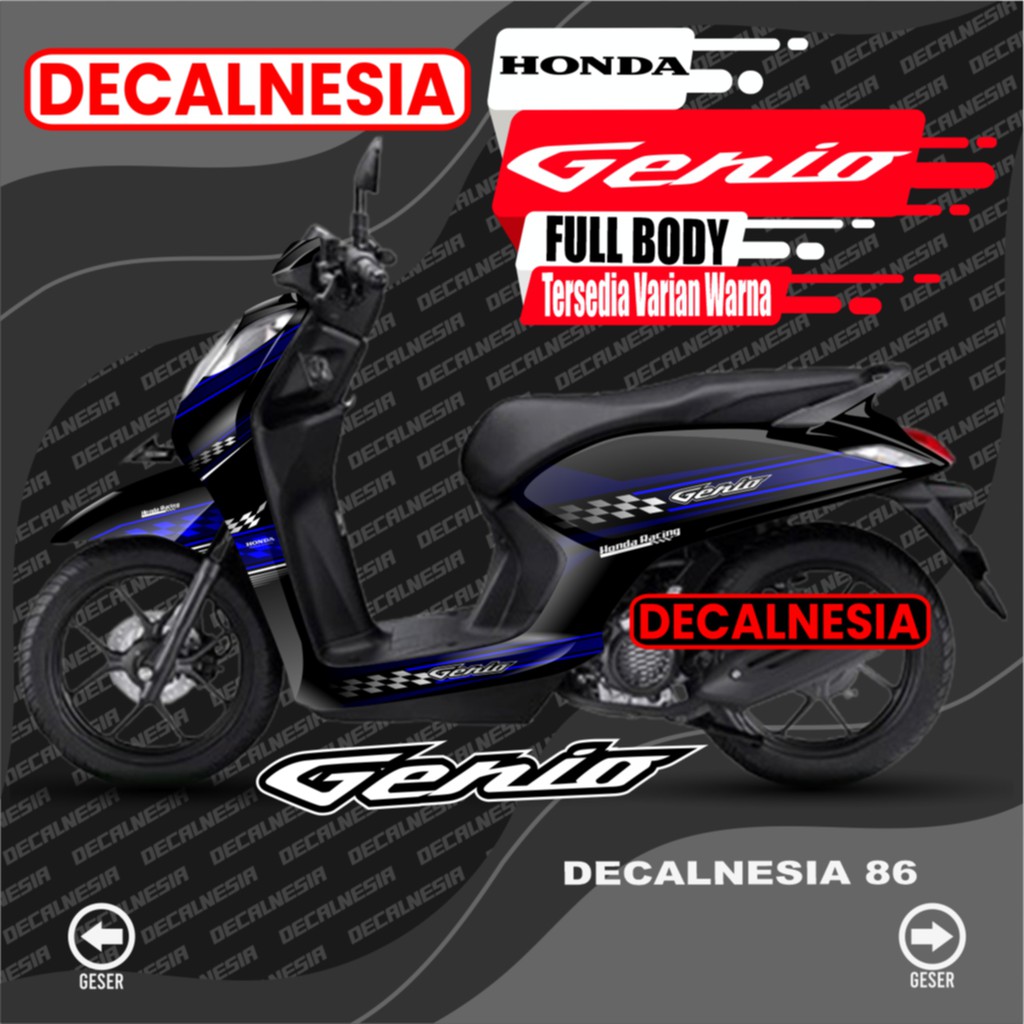 Stiker Genio Full Body Decal Genio Motor Modifikasi Variasi Dekal Sticker Genio