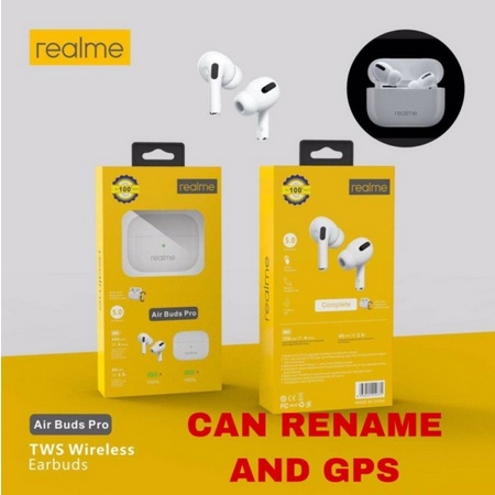 Realme Air Buds Pro With Case Wireless Earphone 5.0 Headset Bluetooth Gratis Case Kualitas