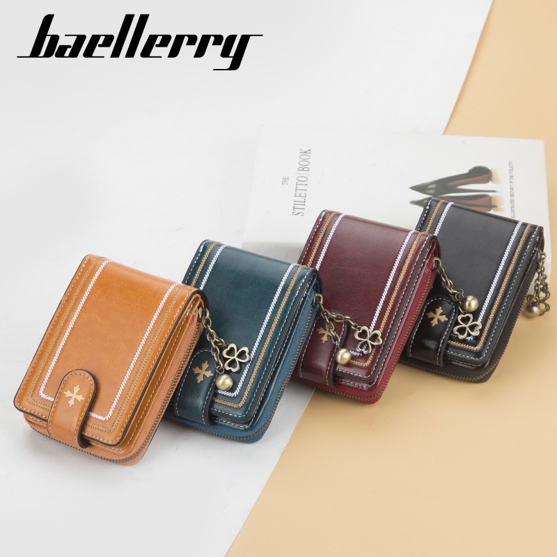 DOMPET LIPAT BAELLERRY ORIGINAL WANITA IMPORT KULIT PREMIUM LORENA KECIL MINI KARTU KOREA ORI BATAM