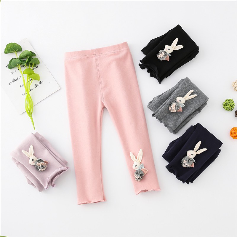 CHUBBI 15 Legging Anak Perempuan Katun Kelinci Polos