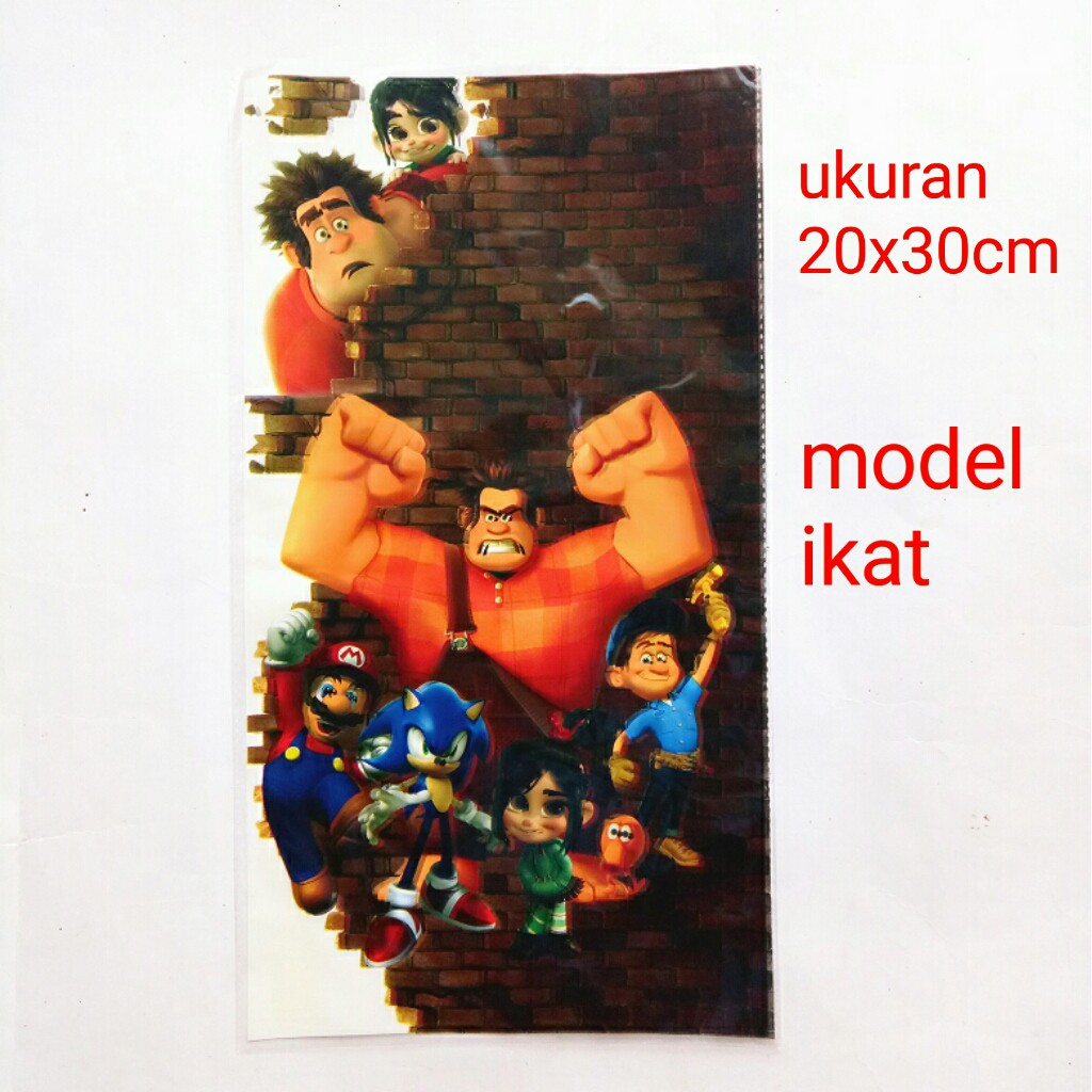 

plastik snack plastik souvenir ulang tahun karakter mario bross bros super sonic