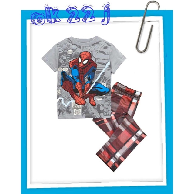 Setelan anak lakilaki - baju anak superhero - baju anak spiderman