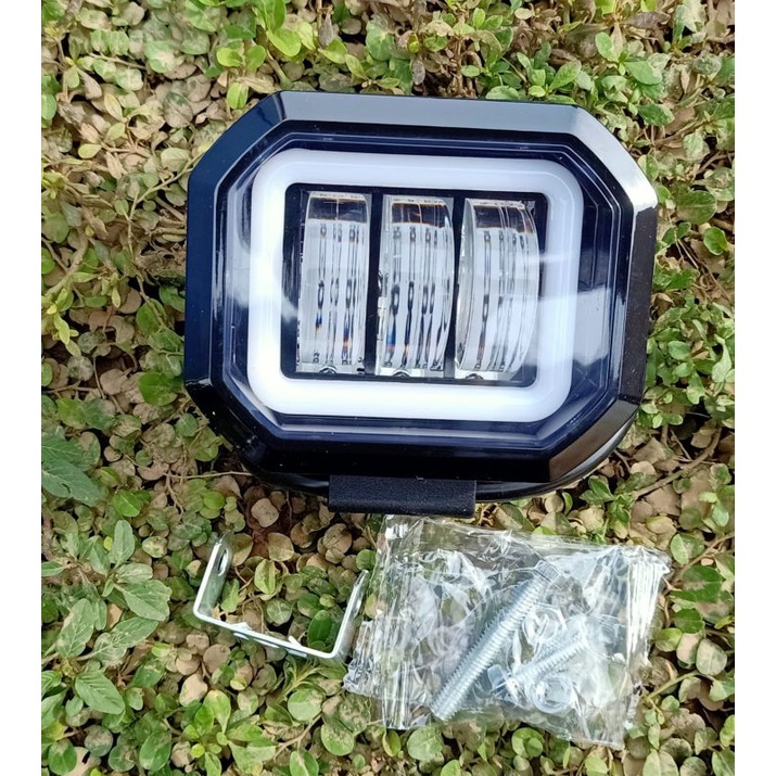 paket lampu tembak daymaker led set kumis kumisan shockbreaker RX king