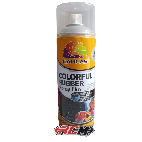 PILOX PILOK PYLOX CAT BODY BODI SEMPROT VELK VELEK VELG VELEG CARLAS COLORFUL RUBBER PAINT SPRAY FILM WARNA PERAK SILVER C36 C 36 400ML 400 ML ORI ORIGINAL CARLAS