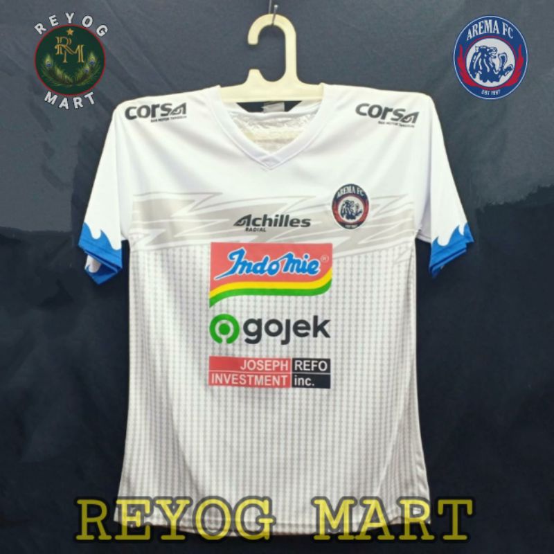 JERSEY AREMA FC AWAY 2020 LIGA 1 SHOPEE PUTIH TERBARU GRADE LOKAL